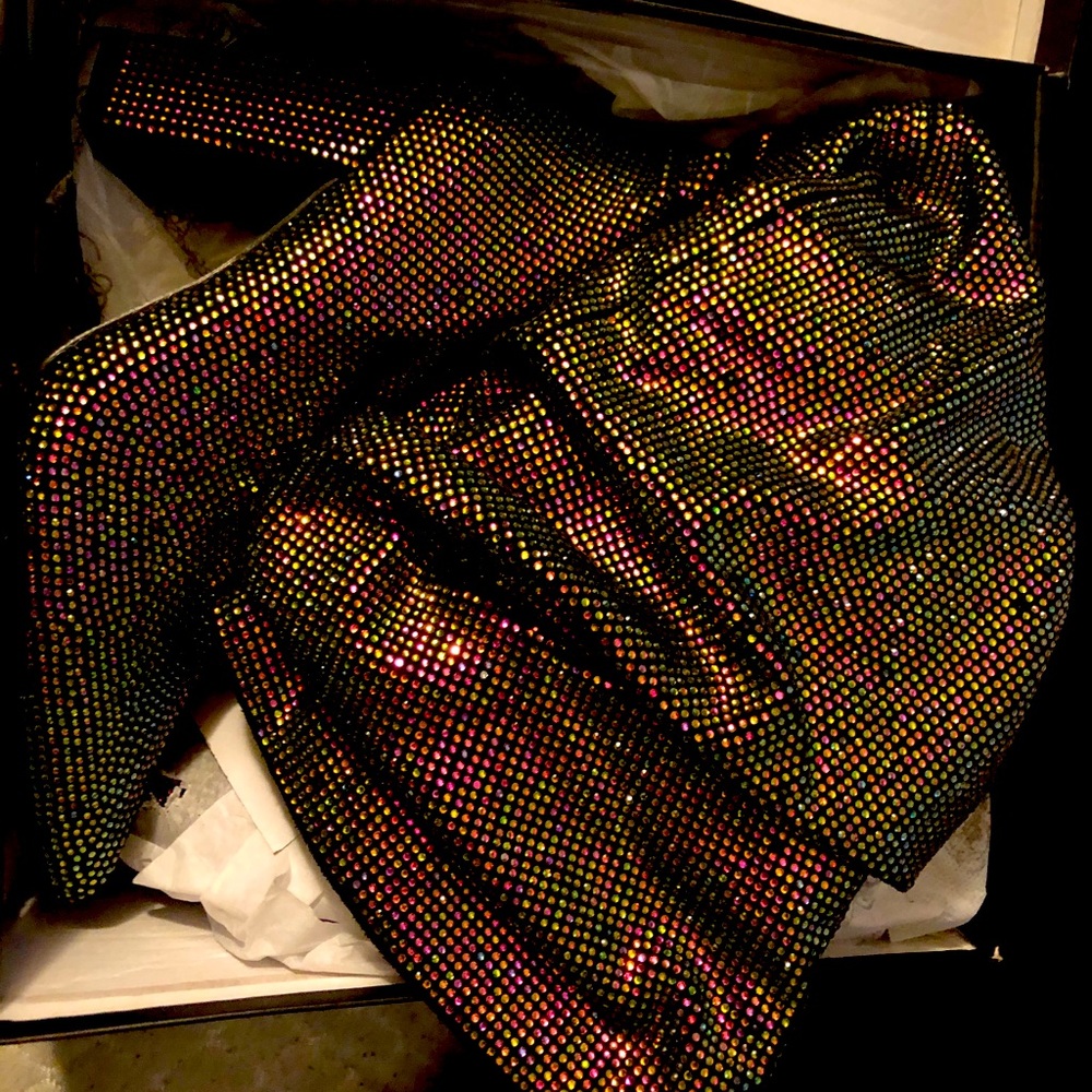 Rhinestone slouchy boots